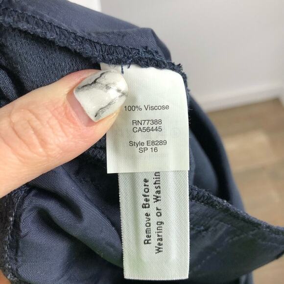 Madewell Womens Navy Novelist Preppy Cropped Jumpsuit Drawstring Size XS - Picture 12 of 13